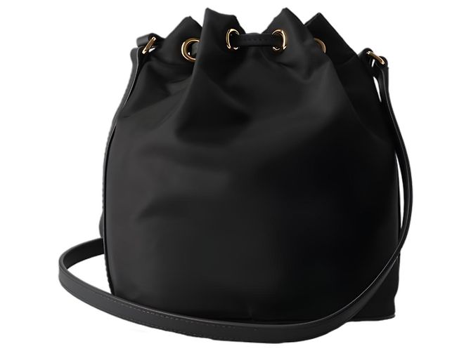 Burberry Borsa a secchiello in nylon Nero - vista 5