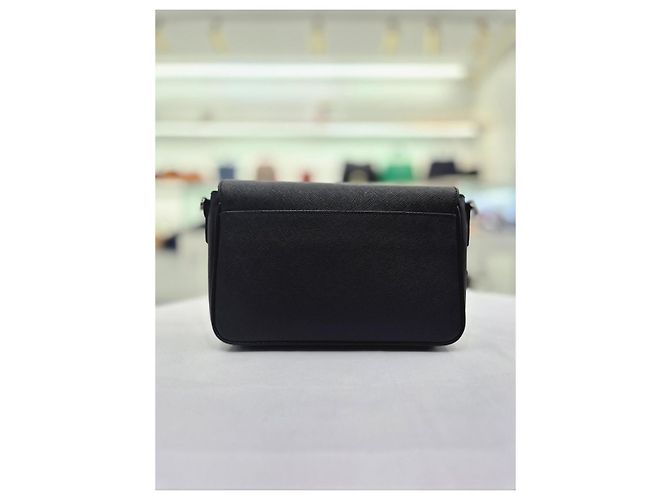 Prada Borsa a tracolla in pelle Saffiano nera Nero - vista 14
