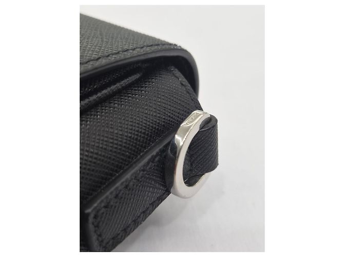 Prada Borsa a tracolla in pelle Saffiano nera Nero - vista 19