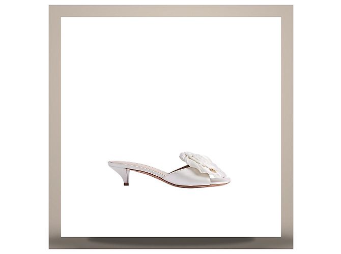 Louis Vuitton Sandali Dior Auror Hill Raso Bianco - vista 3