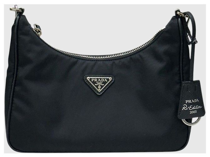 Prada Borsa Hobo Re-Edition Re-Nylon Black Nero - vista 2