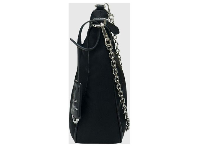 Prada Borsa Hobo Re-Edition Re-Nylon Black Nero - vista 4