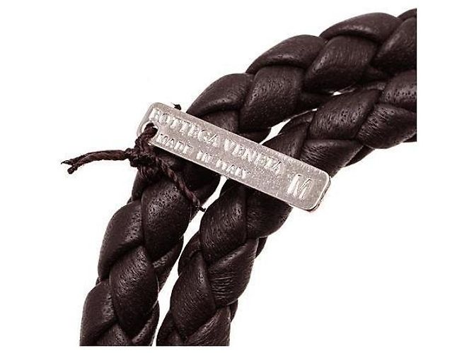 Bottega Veneta Bracciale in Napa Intrecciato Marrone - vista 8