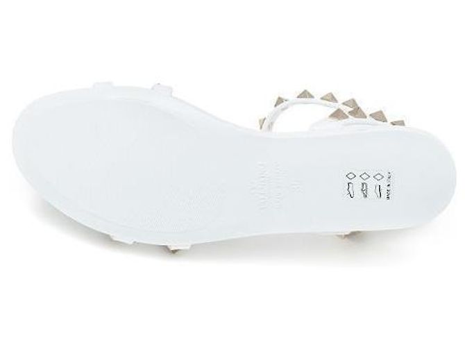 Valentino Sandali con cinturino Rockstud Bianco - vista 6