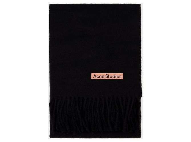 Acne Unisex Wollschal schwarz - Ansicht 2