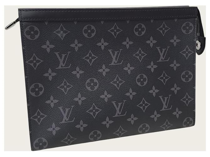 Louis Vuitton Eclipse Monogram Pochette Voyage Nero - vista 3