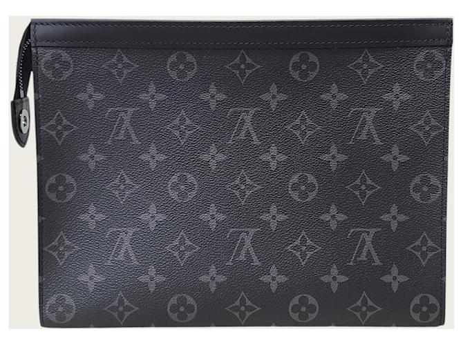 Louis Vuitton Eclipse Monogram Pochette Voyage Nero - vista 5