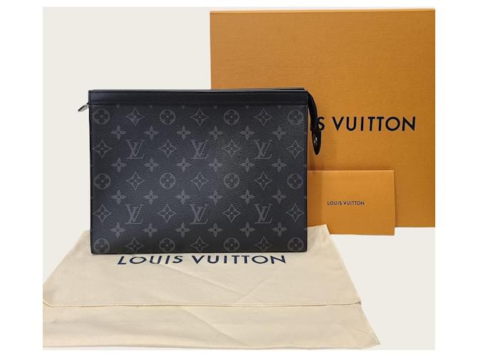 Louis Vuitton Eclipse Monogram Pochette Voyage Nero - vista 7