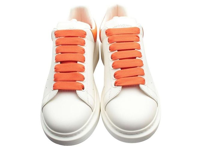 Alexander Mcqueen Ivory Orange Two-Tone Men's Sneakers White - view 2