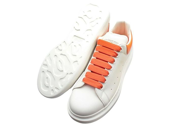 Alexander Mcqueen Ivory Orange Two-Tone Men's Sneakers White - view 4