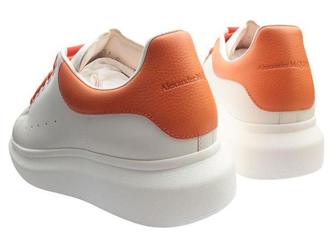 Alexander Mcqueen Ivory Orange Two-Tone Men's Sneakers White - view 5