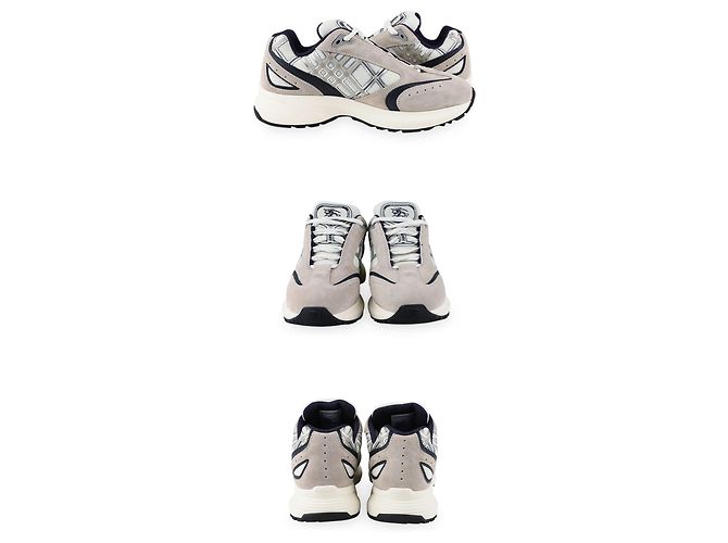Burberry Sneakers Eclipse Runner in mesh e camoscio da uomo Marrone - vista 4