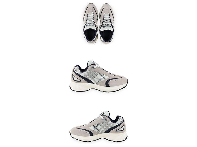 Burberry Sneakers Eclipse Runner in mesh e camoscio da uomo Marrone - vista 5