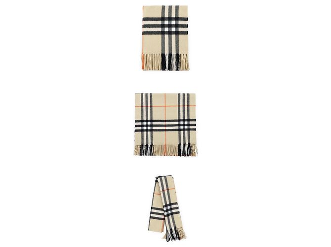 Burberry Kaschmirschal mit großem Karomuster Braun - Ansicht 3