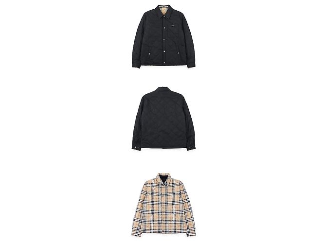 Burberry Giacca sovracamicia trapuntata reversibile in nylon da uomo Marrone - vista 3