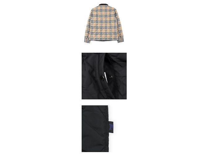 Burberry Giacca sovracamicia trapuntata reversibile in nylon da uomo Marrone - vista 4