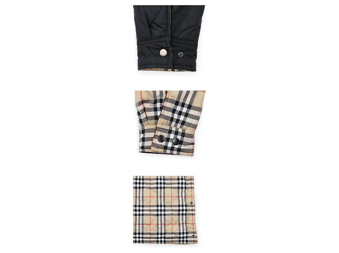 Burberry Giacca sovracamicia trapuntata reversibile in nylon da uomo Marrone - vista 5