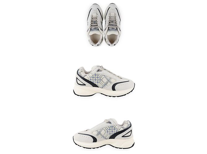 Burberry Sneakers Eclipse in camoscio e pelle da donna (Beige) Marrone - vista 5