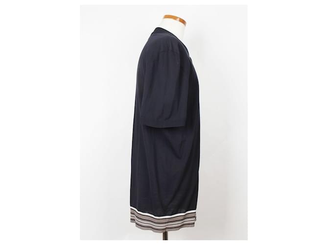 Hermès Navy Kurzarm Strick XXL Blau - Ansicht 2