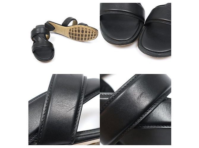 Bottega Veneta Mules in vitello nero con fasce incrociate da donna - vista 6
