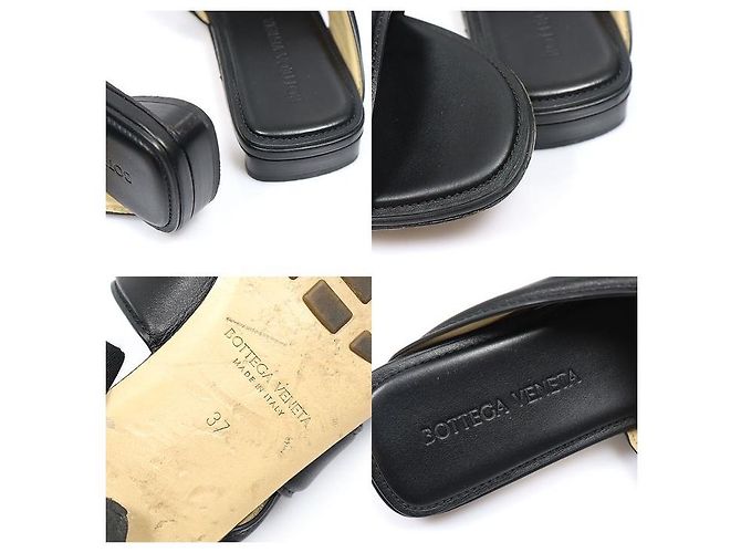 Bottega Veneta Mules in vitello nero con fasce incrociate da donna - vista 7