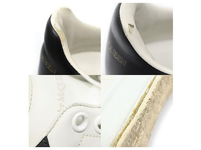 Alexander Mcqueen Sneakers da uomo in vitello White Black Oversole Bianco - vista 6