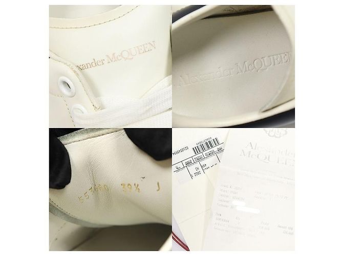 Alexander Mcqueen Sneakers da uomo in vitello White Black Oversole Bianco - vista 7