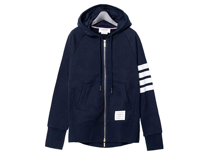 Thom Browne Veste zippée à capuche diagonale pour homme - vue 3