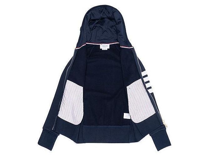 Thom Browne Veste zippée à capuche diagonale pour homme - vue 5