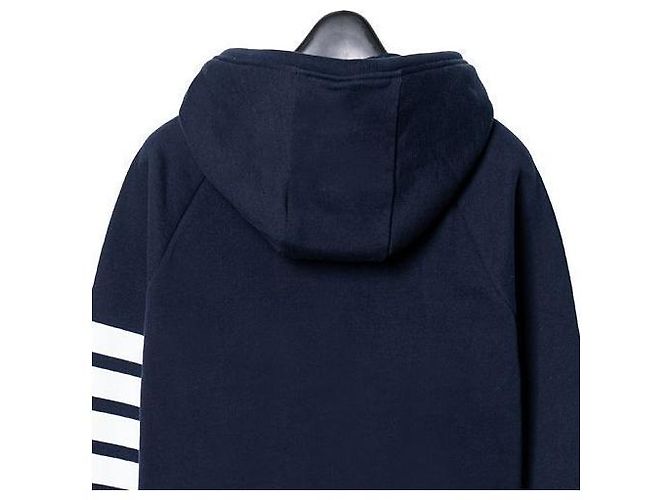 Thom Browne Veste zippée à capuche diagonale pour homme - vue 8