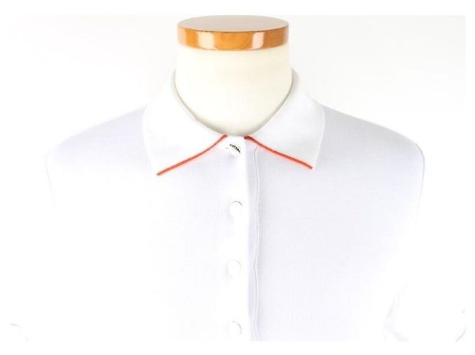 Hermès Silver Celie PK Kurzarm- Polo Weiß - Ansicht 2