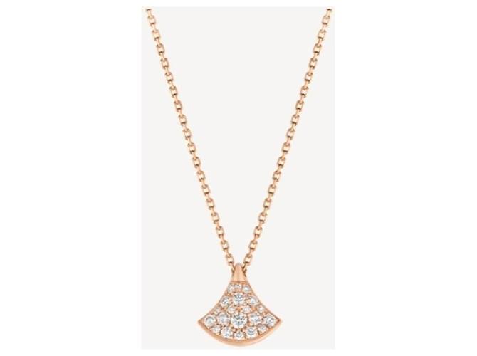 Bulgari Collana Mini Pave Oro Rosa - vista 10