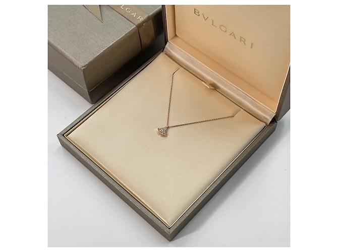 Bulgari Collana Mini Pave Oro Rosa - vista 2