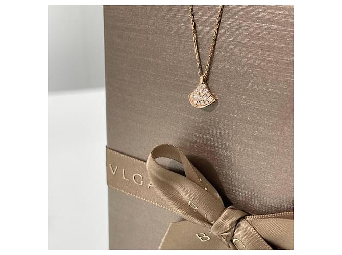 Bulgari Collana Mini Pave Oro Rosa - vista 8