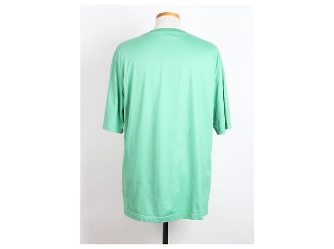 Hermès Kurzarm T-Shirt mit Pferdeleder-Patch Mintgrün - Ansicht 2