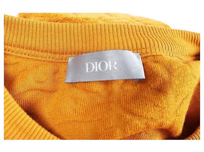Dior T-shirt a maniche corte Oblique Terry Orange XL Arancione - vista 6