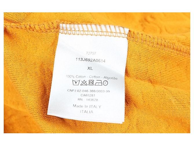 Dior T-shirt a maniche corte Oblique Terry Orange XL Arancione - vista 7