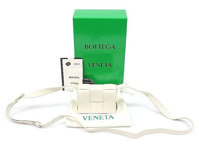 Bottega Veneta Mini borsa a tracolla Candy Cassette in intreccio Intrecciato bianca Bianco - vista 2