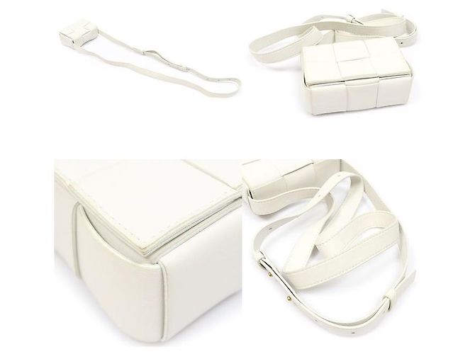 Bottega Veneta Mini borsa a tracolla Candy Cassette in intreccio Intrecciato bianca Bianco - vista 5