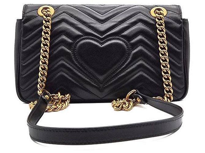 Gucci Borsa a tracolla Marmont Matelassé Nero - vista 3