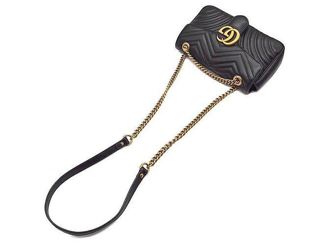 Gucci Borsa a tracolla Marmont Matelassé Nero - vista 4