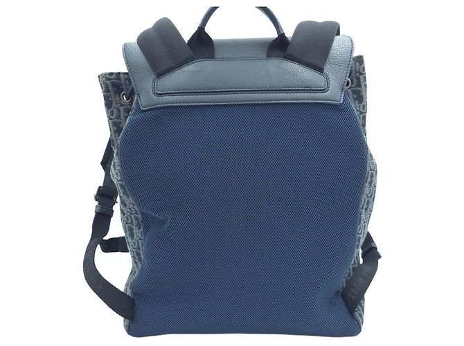 Dior Zaino Saddle in jacquard Oblique Blu - vista 16