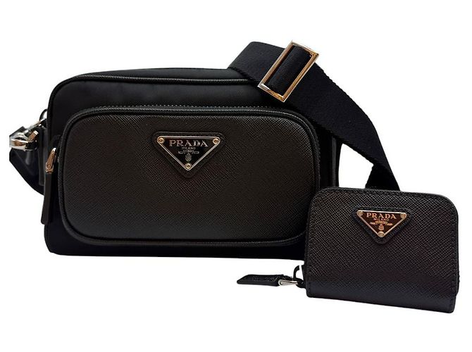 Prada Borsa a tracolla Re-Nylon Saffiano Black Nero - vista 2