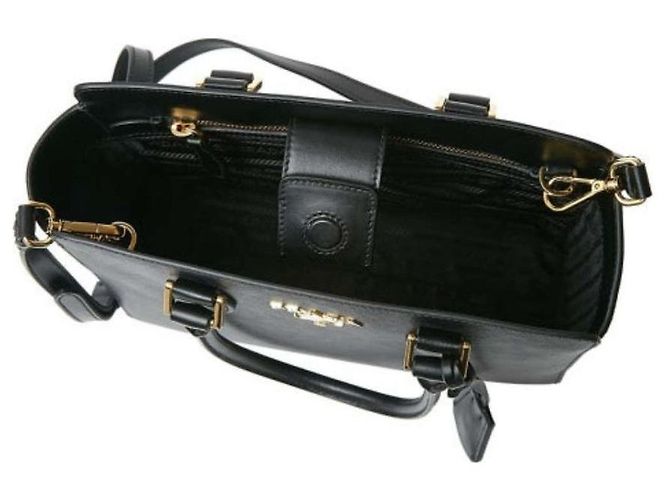 Prada Borsa Tote con manici in pelle Saffiano Nero - vista 9