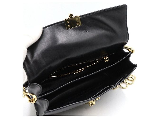 Prada Borsa a spalla e borsa a tracolla Multi Charm in pelle Soft Sound nera - vista 6