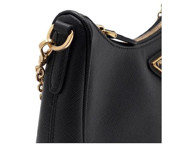 Prada Borsa Hobo Multi Re-edition con catena nera Nero - vista 10