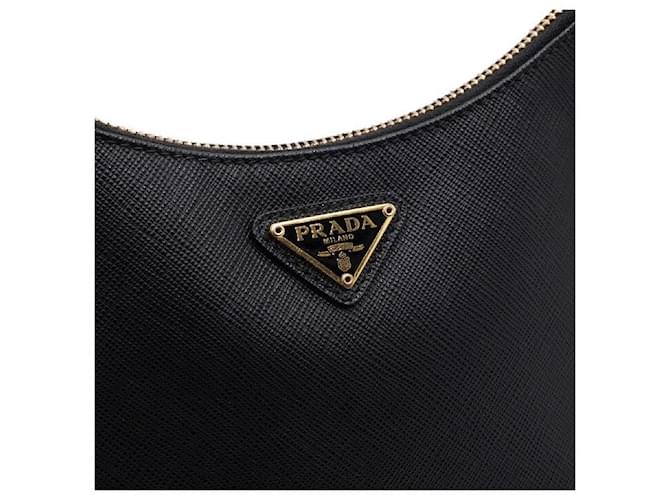 Prada Borsa Hobo Multi Re-edition con catena nera Nero - vista 12