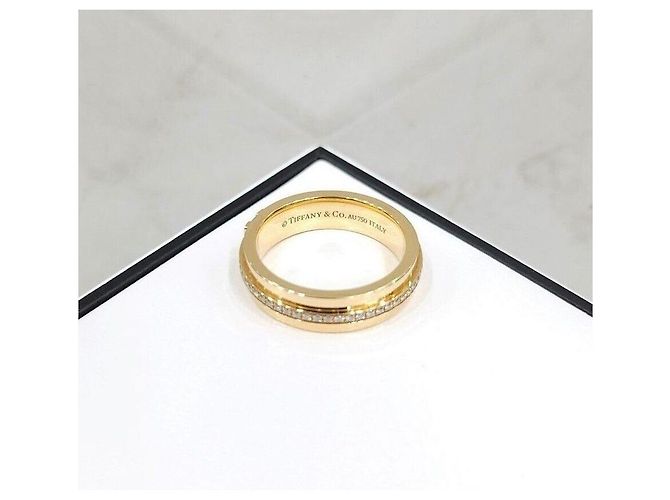 Tiffany & Co Schmaler Diamantring Gelbgold - Ansicht 5