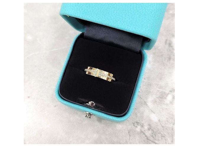 Tiffany & Co Schmaler Diamantring Gelbgold - Ansicht 6