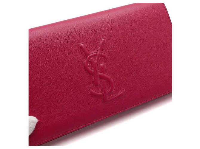 Saint Laurent Borsa a pochette con patta Monogram Rosa - vista 10